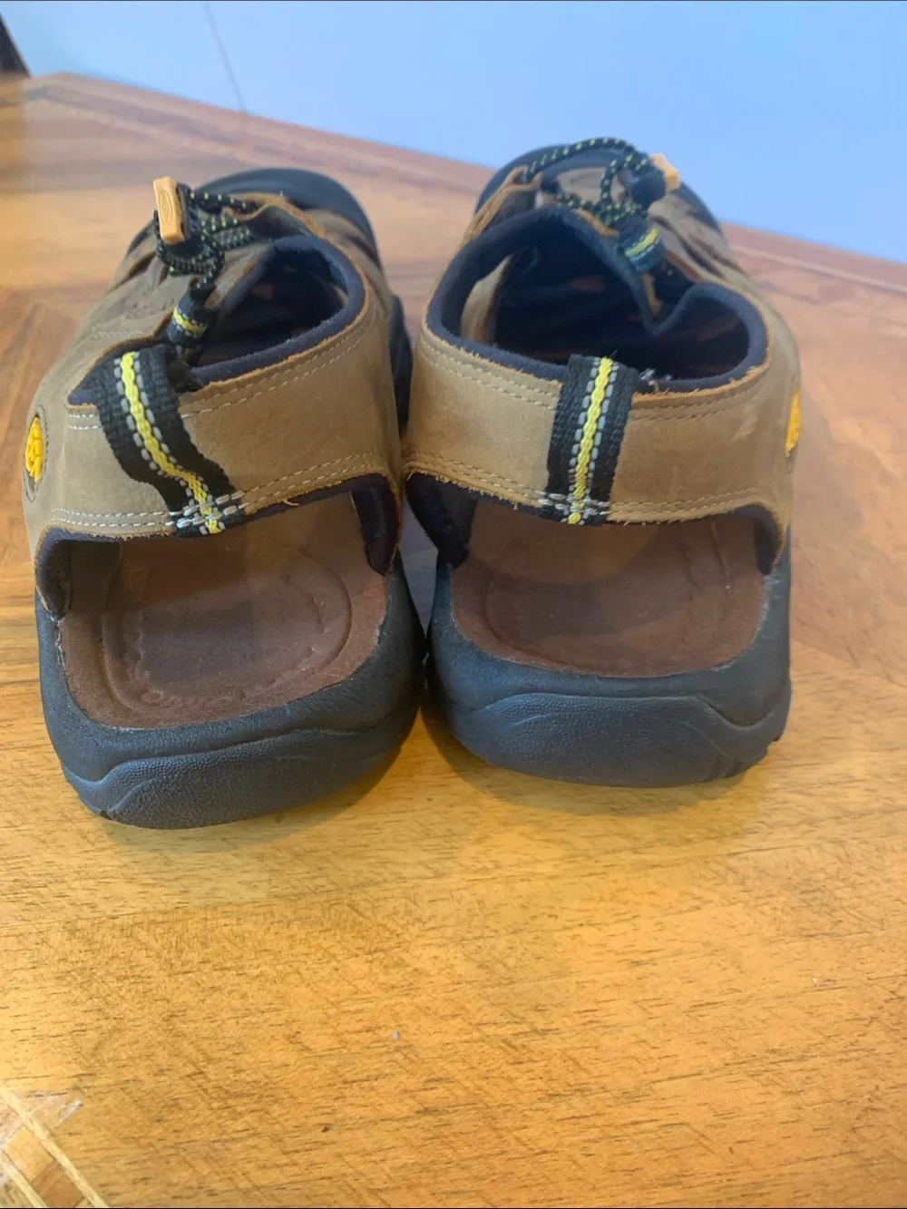 Keen Men's 12 Brown Leather Closed-Toe Newport Rugged Waterproof Leather Sandals